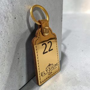 Μπρελόκ Ξενοδοχείων Συνθετικό Δέρμα Χρυσό TGM 2